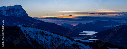 Foto Lac de Serre-Ponçons - Le Méale couché de soleil