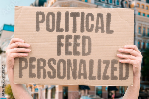 Bild auf Leinwand "Political Feed Personalized" Voters encounter only politically compatible content due to algorithmic personalization systems