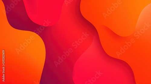 Abstract Colorful Background with Fluid Shapes and Vibrant Shades of Orange and Red for Modern Design, Art, and Creative Projects