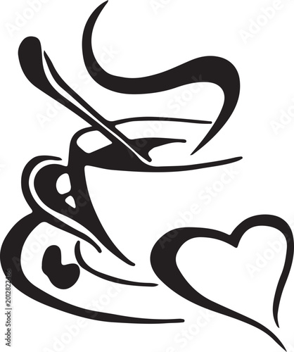 cup of coffee with heart