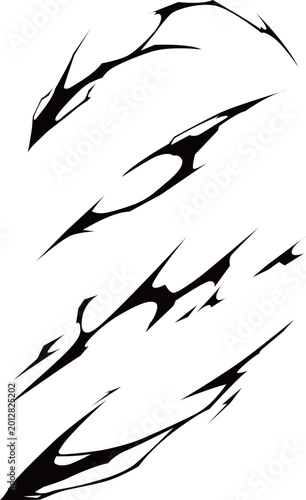 Obraz na płótnie Japanese Anime Lightning Effect Vector Game VFX  02