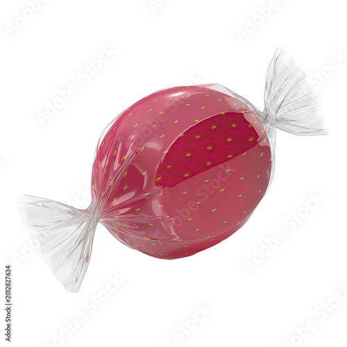 Strawberry Candy in Clear Wrapper