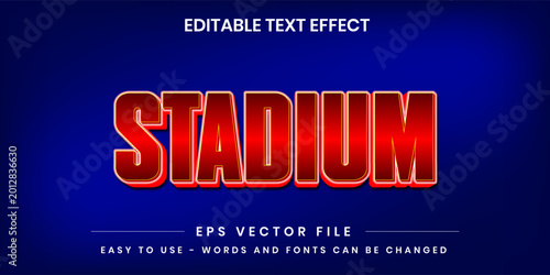 Stadium Sporty Yellow and Blue 3D Editable Text Effect