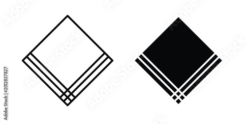 Photos Handkerchief icon linear pack. Editable solid icons