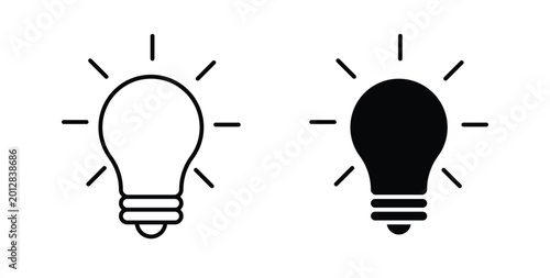Quadro su tela Idea icon linear pack. Editable solid icons