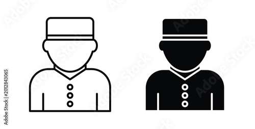 Tableau sur toile Porter icon linear pack. Editable solid icons