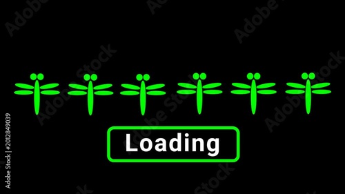 loading bar animation isolated on a black background
