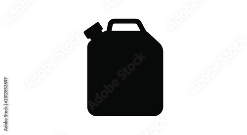 Gas can silhouette on a white background