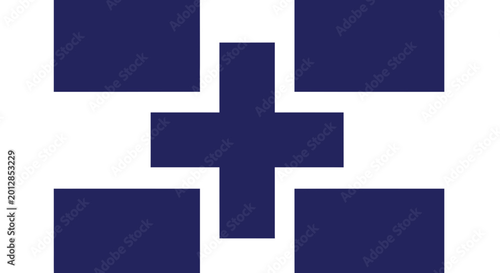 Obraz premium Abstract Geometric Composition in Deep Blue with Crisp White Spaces for Modern Design