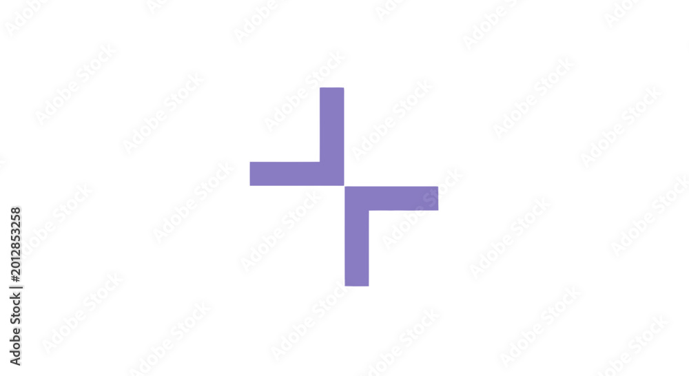 Fototapeta premium Abstract Geometric Composition Of Lilac Shapes Suggesting Directional Connectivity And Harmony