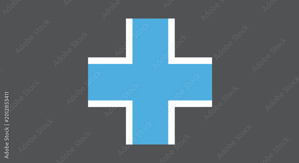 Fototapeta premium Abstract Geometric Cross Illustration On Dark Gray Background Perfect For Health Related Topics