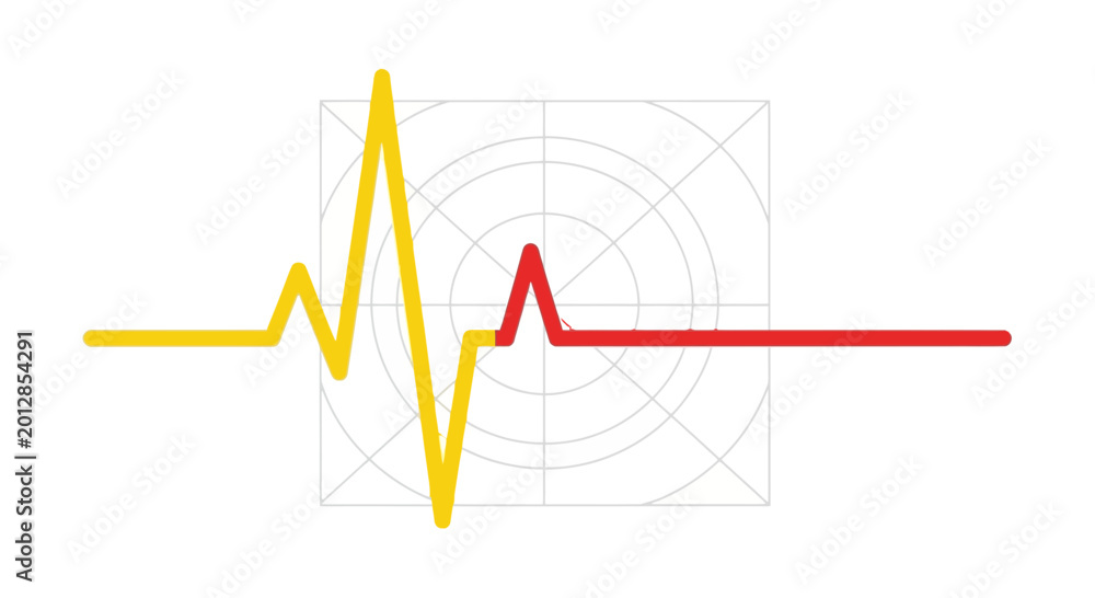 Obraz premium Abstract Heartbeat Graphic Depicting Health and Vitality with Modern Geometric Design