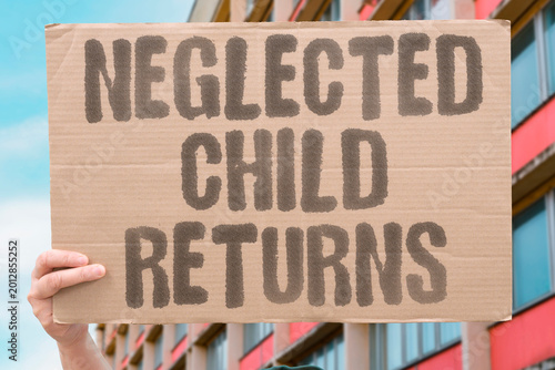Принти на полотні "Neglected Child Returns" Adults who experienced childhood neglect unconsciously recreate familiar dysfunctional