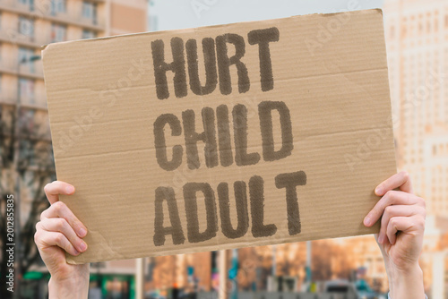 Foto "Hurt Child Adult" Unhealed childhood wounds consistently surface as destructive adult behavioral and relational patterns