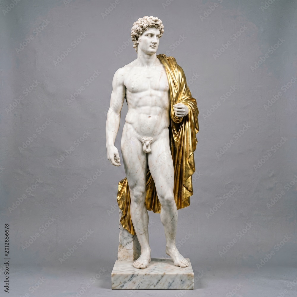 Obraz premium Classical Male Statue Portrait on Pedestal