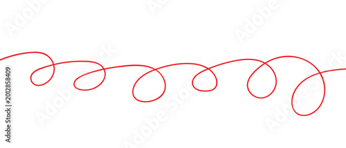 abstract simple red spring line design vector.