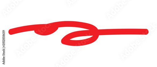 abstract simple red underline design vector art.