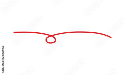 abstract simple red underline mark icon design.
