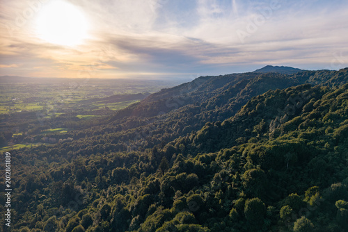 Bild auf Leinwand The Kaimai range in the North Island of New Zealand