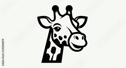 Giraffe head vector graphic