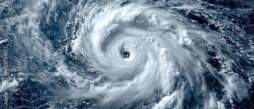 This powerful hurricane, captured by satellite, demonstrates the destructive force of nature and will provide a striking backdrop for reports on meteorology, natural disasters and global warming.