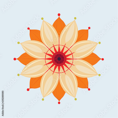 Stylized Mandala Flower Illustration