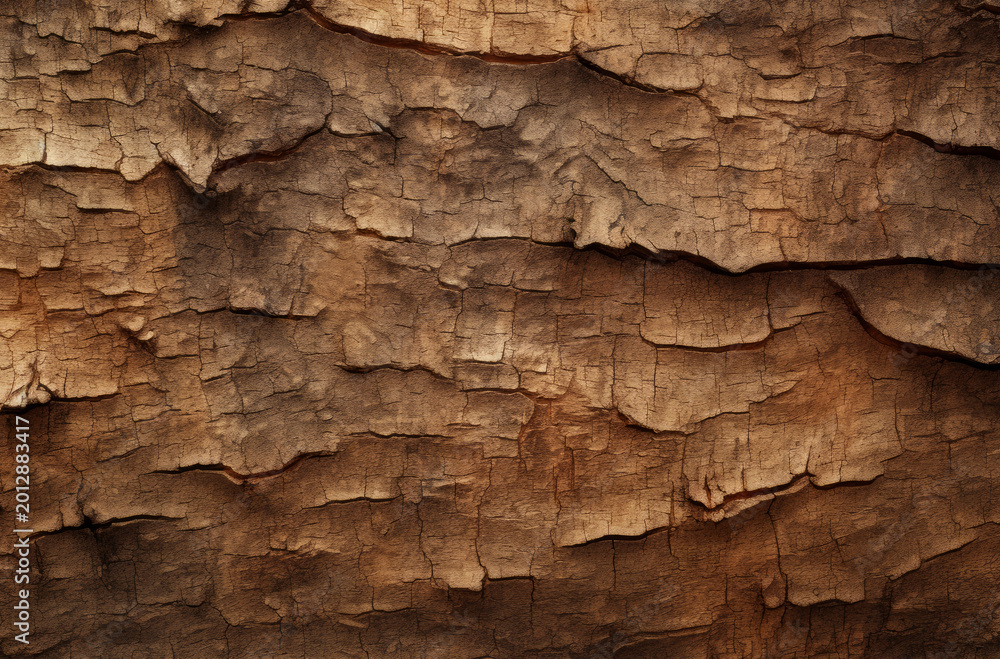 Fototapeta premium Processed collage of old tree bark trunk material texture. Background for banner, backdrop.