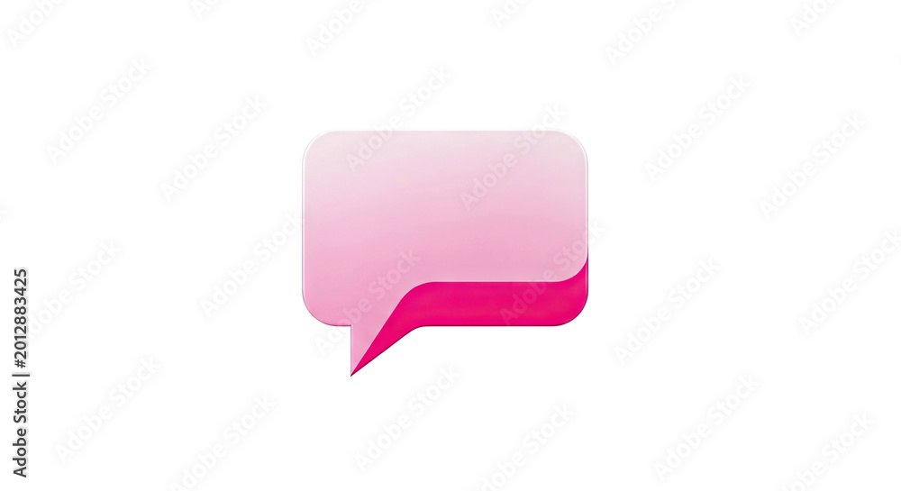 Fototapeta premium Pink Speech Bubble Icon