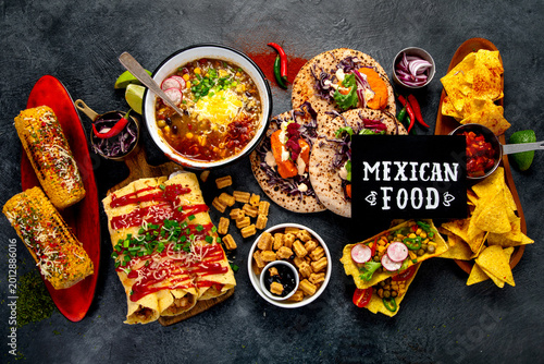 Schilderij op canvas Mexican cuisine concept