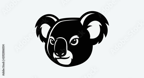 Photography Koala head illustration in minimalist style