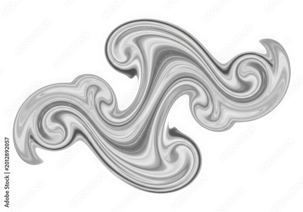 Fototapeta premium Abstract swirl design in black and white