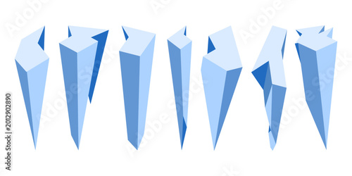 Fotografie Abstract geometric faceted shapes and crystal crystalline elements for modern design