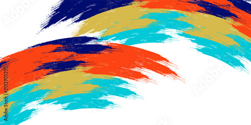 Obraz na płótnie The banner design has the concept of celebrating National Sports Day with athletes from football, badminton, basketball and martial arts