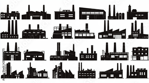 Obraz na plátně Industrial factory buildings and facilities.