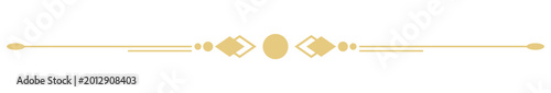 Golden separator border vintage gold divider design card vector