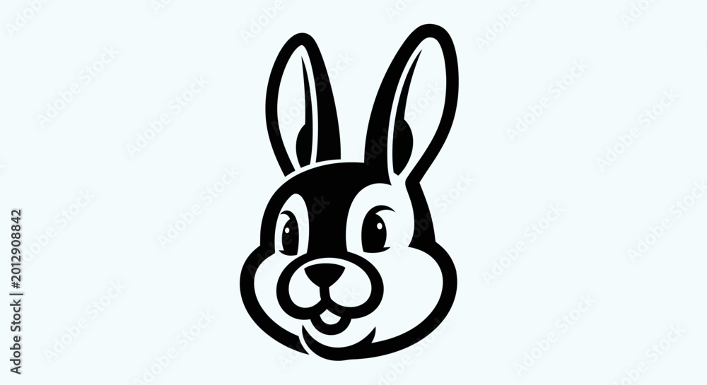 Fototapeta premium Rabbit head illustration