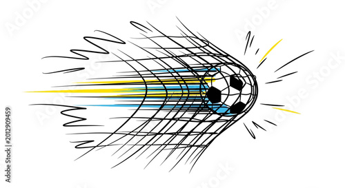 Fotografie Abstract Light Lines Moving Fast.