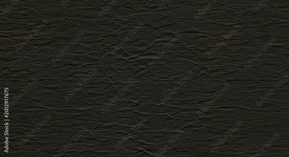 Fototapeta premium Textured Black Paper Wrinkles Dark Surface Design