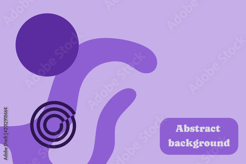 Modern Abstract Purple Background with Fluid Shapes and Geometric Circle Elements