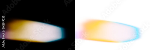 Fotografie Orange and white light flare transparent png overlay with glowing gradient effec