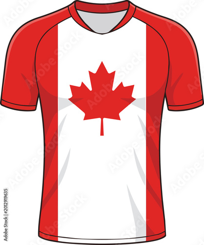 Canada National Flag Patriotic Sports Jersey Design