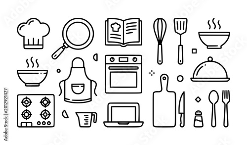 Foto ​Comprehensive Logistics and Global Freight Silhouette Icon Set Featuring Cargo