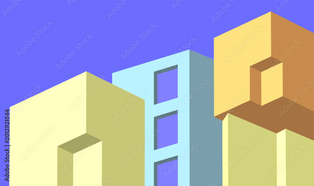 Fototapeta premium ​​abstract architecture 3d illustration background 