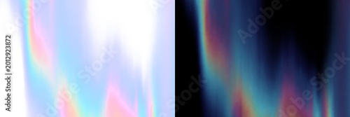Fotografie Blue rainbow light leak gradient glow overlay transparent png effect