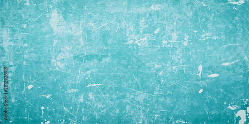 Konstfotografi A textured blue grunge water surface backdrop featuring a light vintage paper pattern and a rough marble paint design with winter snow accents