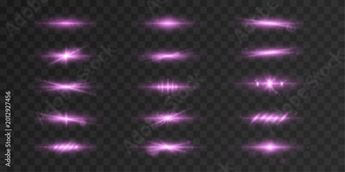 Photography Pink glowing line set with soft neon light and smooth flowing curves