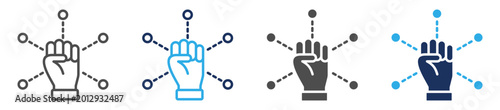 Tableau sur toile autonomy icon set multi concept