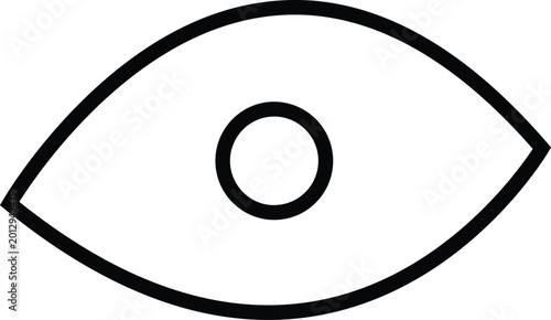 Quadro su tela Doodle eye reaction view watch see look icon pack, vision visibility observe sym