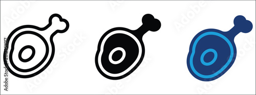Fotografi Protein meat sign vector illustration