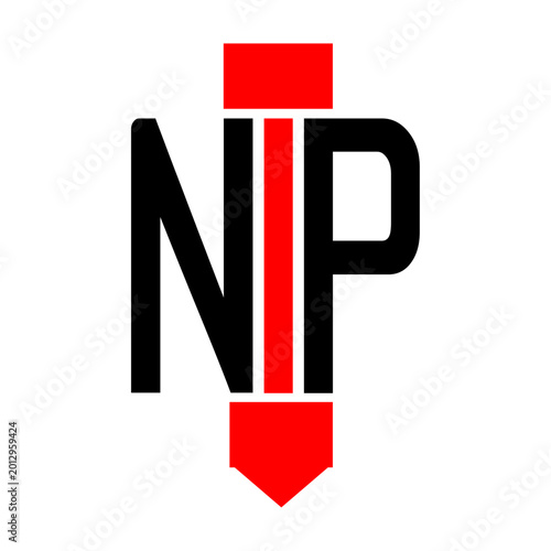 Fotografie Letter NIP with Pen logo